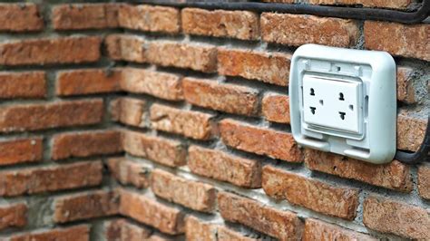 external outlet for brick wall